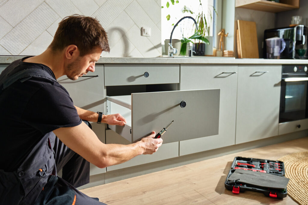 Central Illinois Construct installs cabinets as part of their full range of services